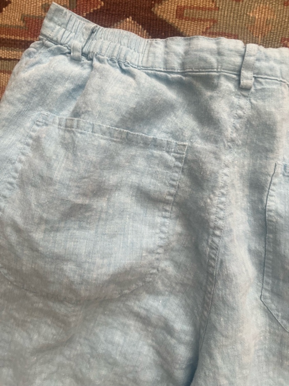 Chico's Light Blue Linen Shorts - Picture 5 of 8